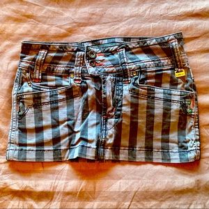 Micro Mini grey striped skirt